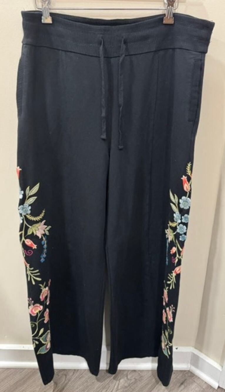 Johnny Was Embroidered Pants